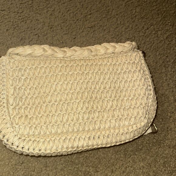 H&M handbag Boho Woven Straw Rattan Shoulder Bag 8”X 11” - Picture 6 of 10